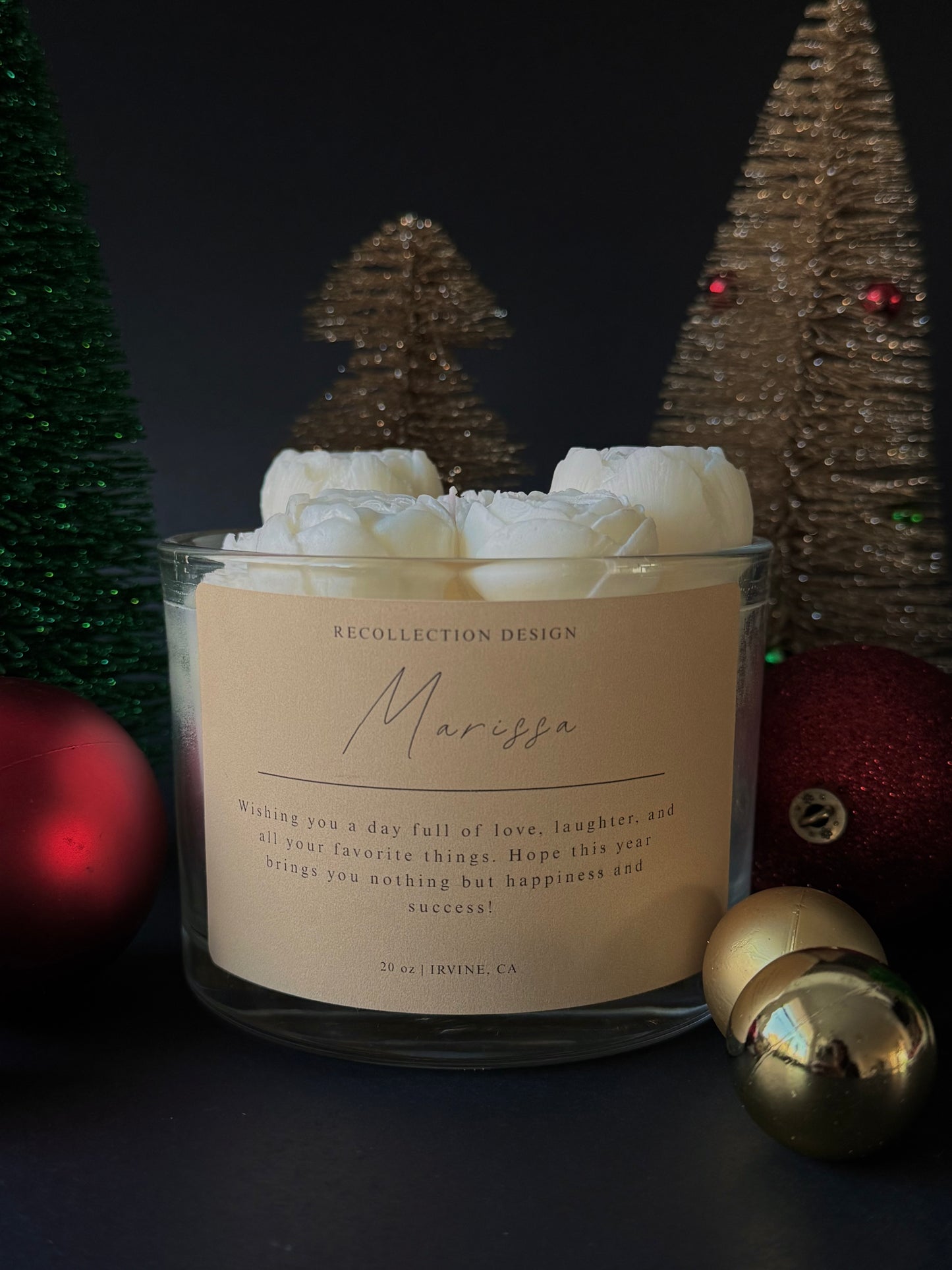 Custom Flowerbed Candle Jar