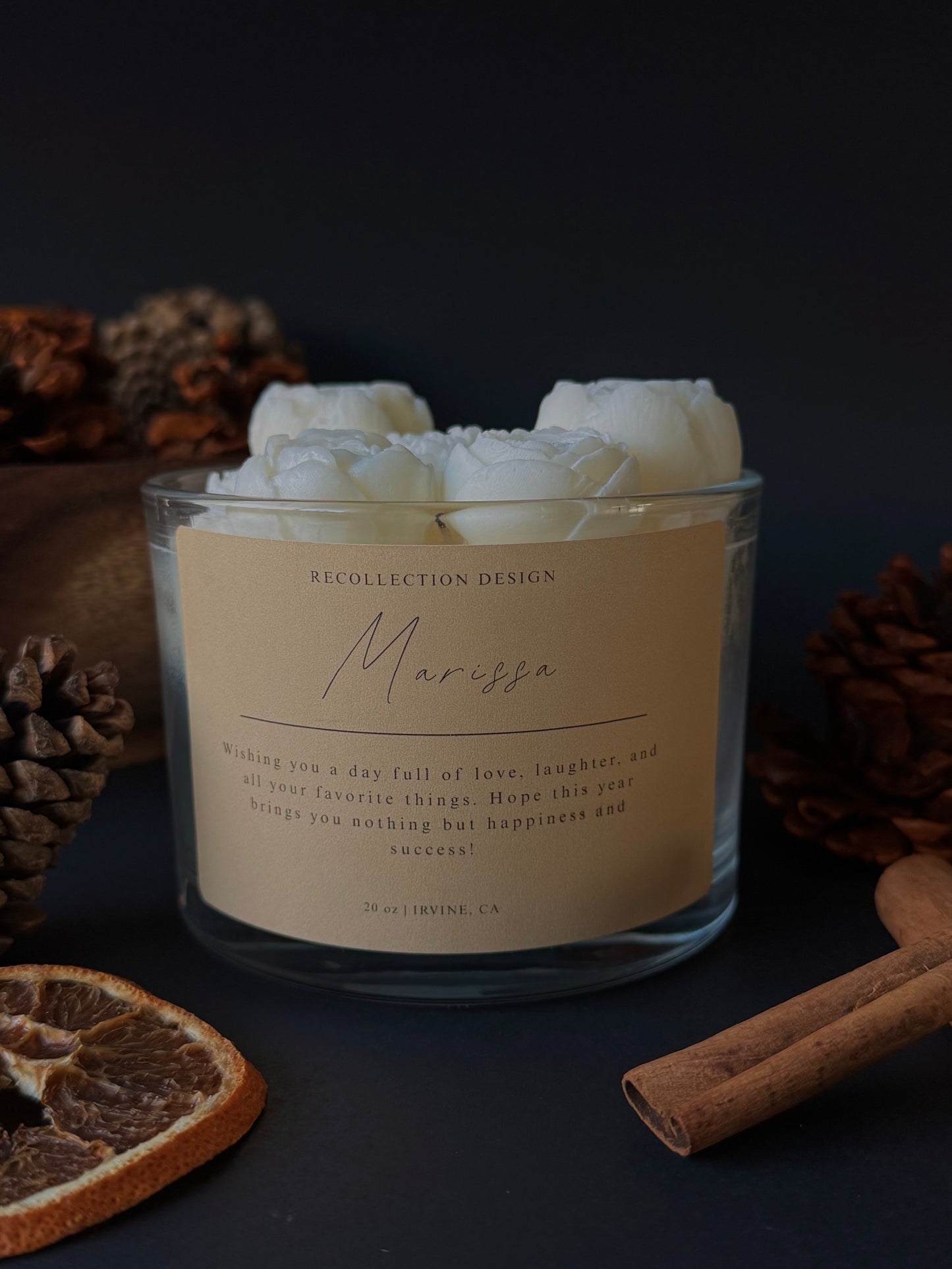 Custom Flowerbed Candle Jar